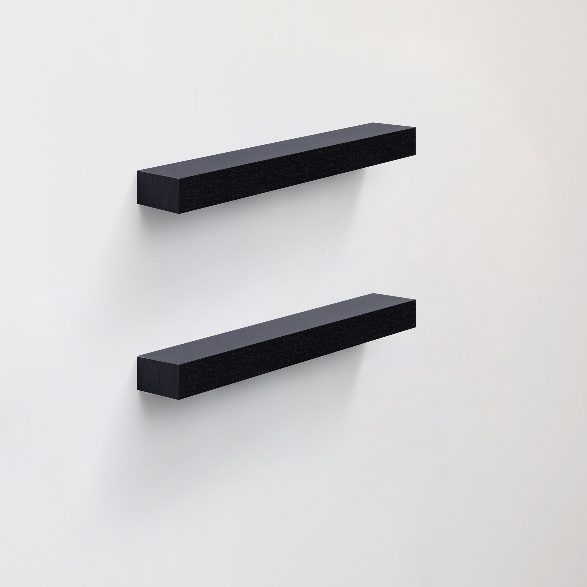 Floating Shelves 18.11" Wall Mounted Wood Shelves For Bathroom, Bedroom, Living Room, Kitchen, Hanging Shelf For Books/Storage/Decor With Invisible Brackets, Built-in LED Lighting, Black_voghion.com